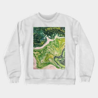 Abstract in Green XIV Crewneck Sweatshirt